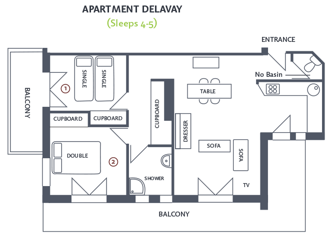 Apartment Delavay Les Gets Floor Plan 1